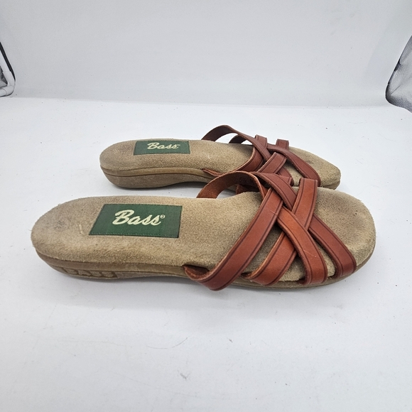 G.H. Bass Vintage 90’s Leather Sunjuns Strappy Flip Flop Sandals | Oxblood | - Picture 5 of 8